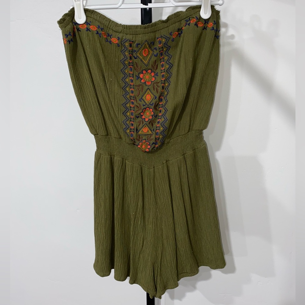 Green and floral romper!